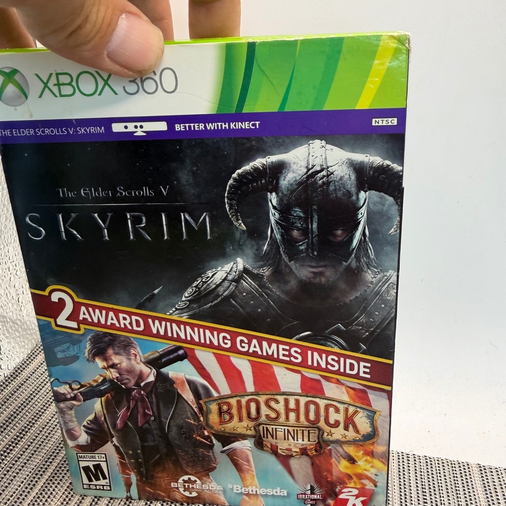 Skyrim‎ & BioShock Infinite Xbox 360 2-Game Bundle Platinum Hits Bethesda Games